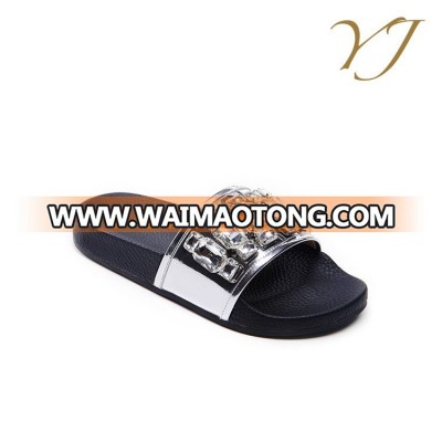 2017 New women shoes leather slippers ladies sheepskin slippers